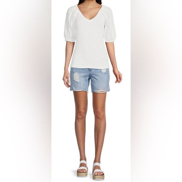 NWT A loves A Brand Juniors Denim Shorts Light Blue Wash Size 26 - Picture 1 of 6